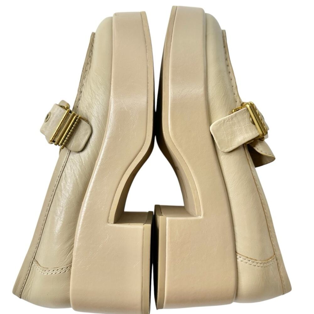 Dolce Vita Crinkle Patent leather yonder block heel loafers in sesame sz 7.5 - Picture 6 of 13